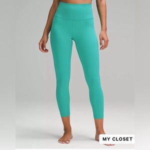 NWT Lululemon Align HR Crop 23’ Kelly Green Size 4